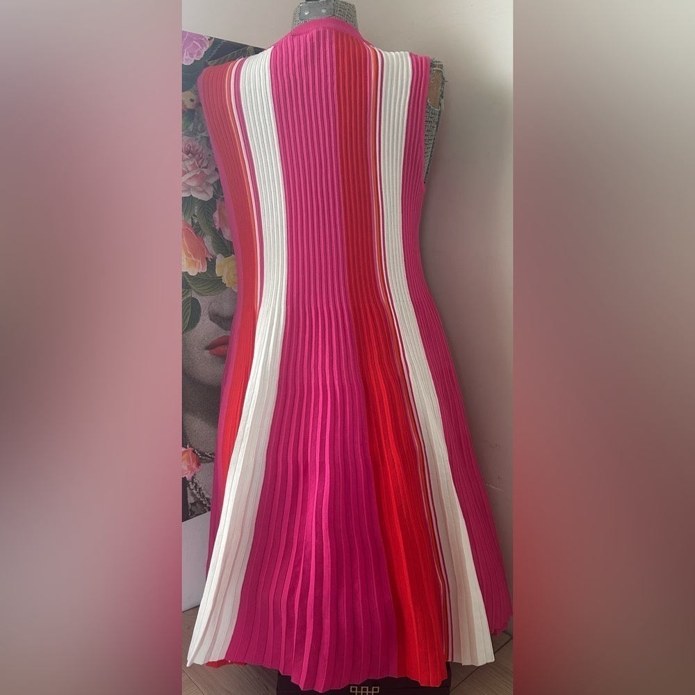NWOT SCOOP PINK SUNSET SWEATER DRESS Sz.20 CREW NECK, STRIPED, PULLOVER, STRETCH - Picture 9 of 10
